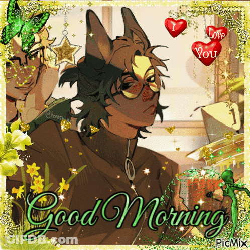 Man With Glasses Saying Good Morning GIF