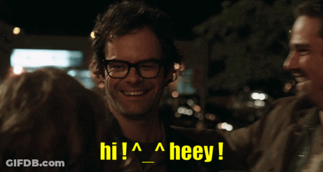 Man With Glasses Saying Hi Heey GIF