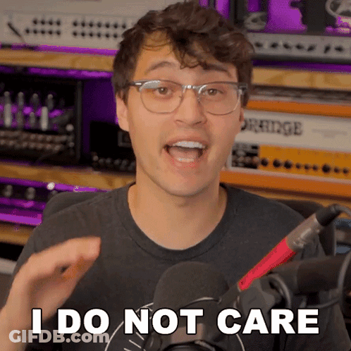 Man With Glasses Saying I Do Not Care GIF