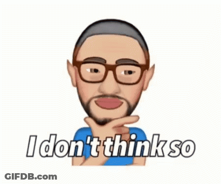 Man With Glasses Saying I Don't Think So GIF