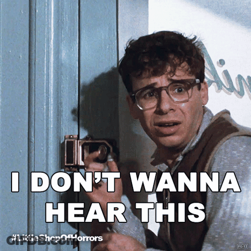 Man With Glasses Saying I Don't Wanna Hear This GIF