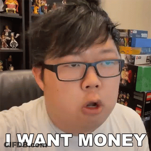Man With Glasses Saying I Want Money GIF