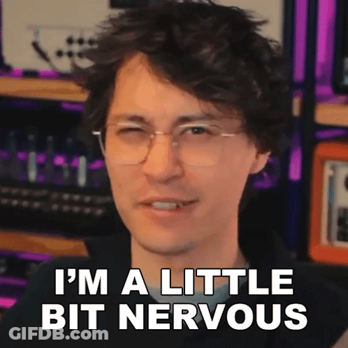 Man With Glasses Saying Im Nervous GIF