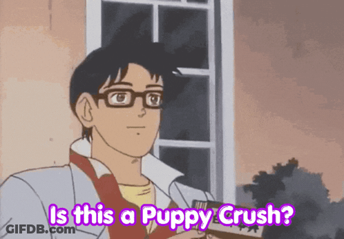 Man With Glasses Saying Is This A Puppy Crush GIF