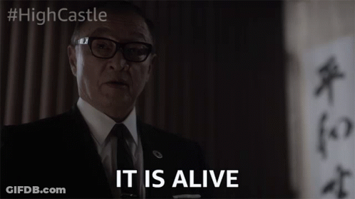 Man With Glasses Saying It Is Alive GIF