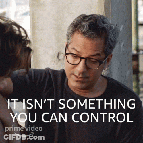 Man With Glasses Saying It Isn't Something You Can Control GIF