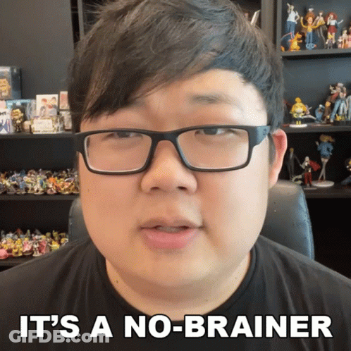 Man With Glasses Saying It's A No-Brainer GIF