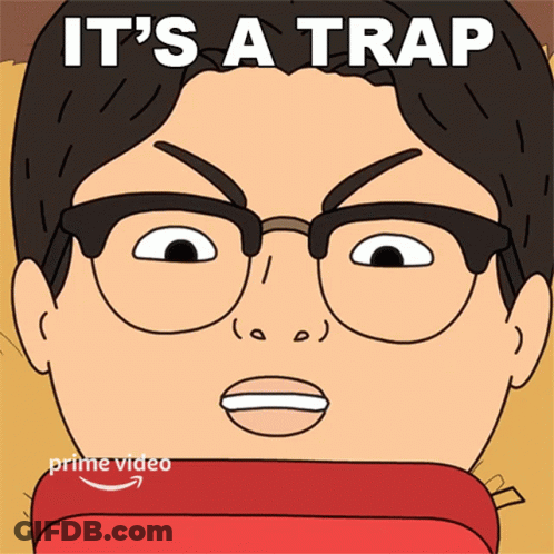 Man With Glasses Saying It's A Trap GIF