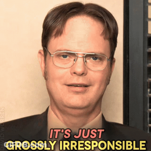 Man With Glasses Saying It's Just Grossly Irresponsible GIF