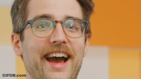 Man With Glasses Saying Just You Close Up GIF
