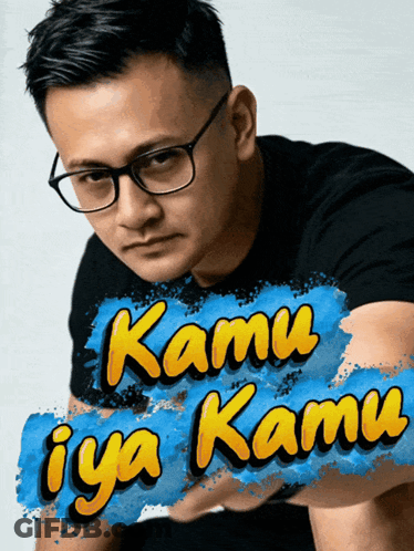Man With Glasses Saying Kamu Iya Kamu GIF