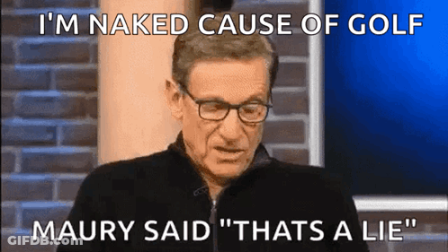Man With Glasses Saying Maury Lied GIF