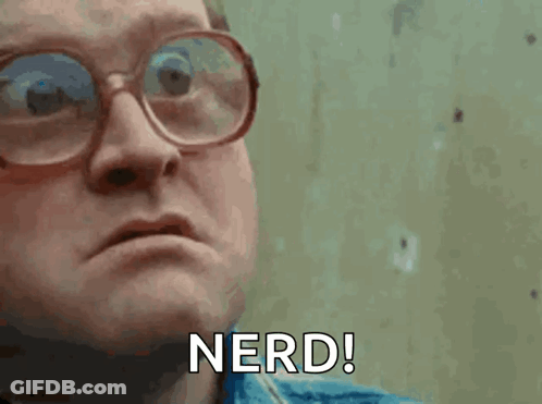 Man With Glasses Saying Nerd GIF