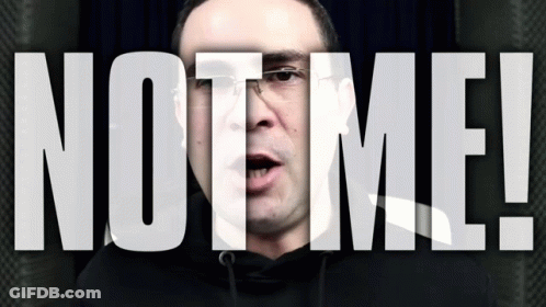 Man With Glasses Saying Not Me GIF