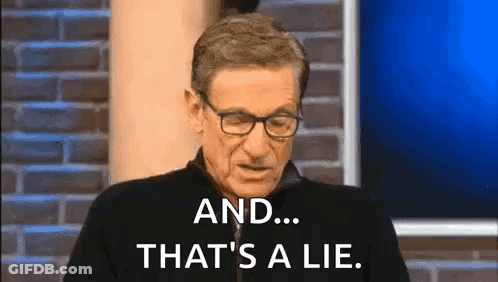Man With Glasses Saying That's A Lie GIF