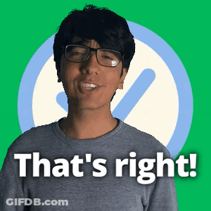 Man With Glasses Saying That's Right In Front Of Check Mark GIF