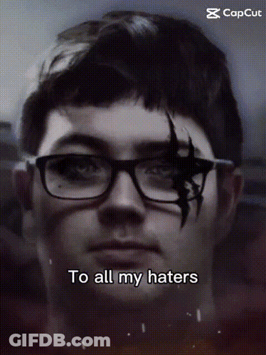Man With Glasses Saying To Haters GIF