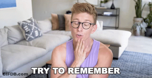 Man With Glasses Saying Try To Remember GIF