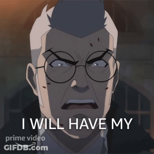 Man With Glasses Saying Vengeance GIF