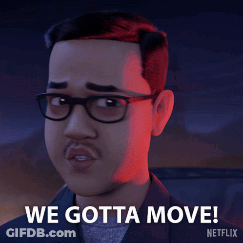 Man With Glasses Saying We Gotta Move GIF