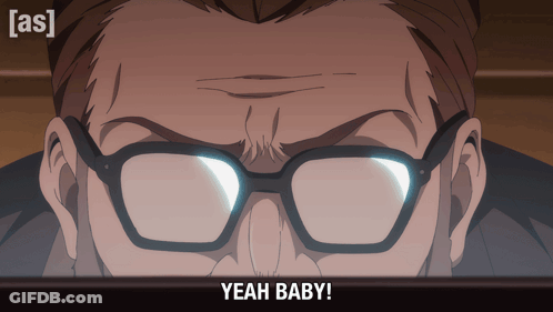Man With Glasses Saying Yeah Baby GIF