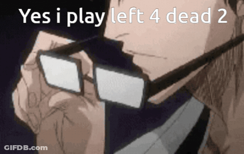 Man With Glasses Saying Yes I Play Left 4 Dead 2 GIF
