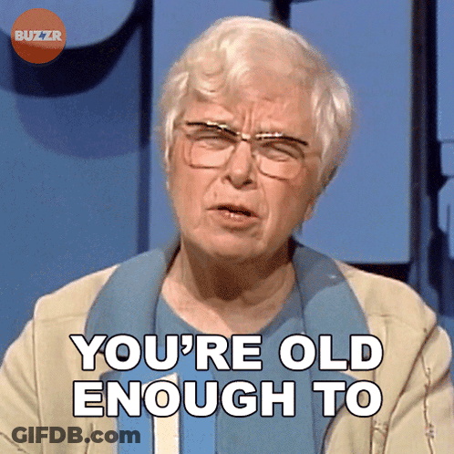 Man With Glasses Saying You're Old Enough To GIF
