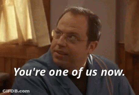 Man With Glasses Saying You're One Of Us Now GIF