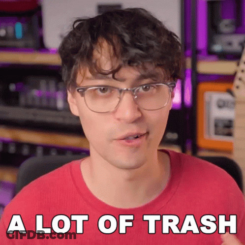Man With Glasses Says A Lot Of Trash GIF