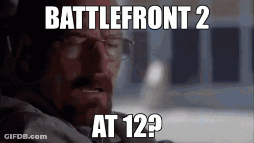Man With Glasses Says Battlefront 2 At 12 GIF