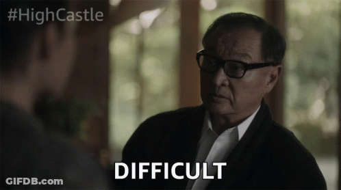 Man With Glasses Says Difficult In High Castle Advertisement GIF