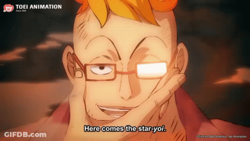 Man With Glasses Says Here Comes The Star-Yoi GIF