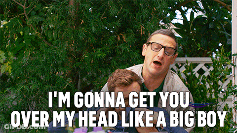 Man With Glasses Says I'm Gonna Get You Over My Head Like A Big Boy GIF