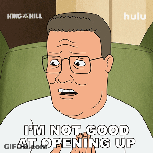 Man With Glasses Says I'm Not Good At Opening Up GIF