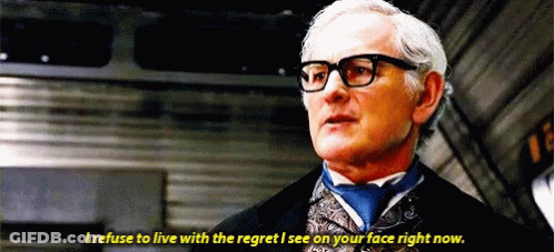 Man With Glasses Says I Refuse To Live With The Regret I See On Your Face Right Now GIF