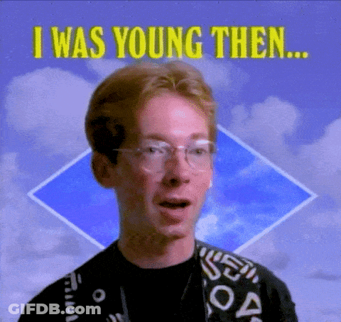 Man With Glasses Says I Was Young Then GIF