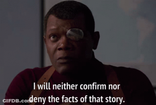 Man With Glasses Says I Will Neither Confirm Nor Deny GIF