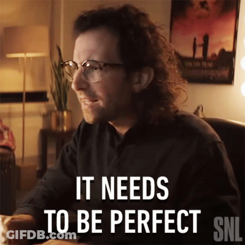 Man With Glasses Says It Needs To Be Perfect On SNL GIF