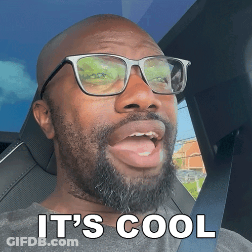 Man With Glasses Says It's Cool In Car GIF