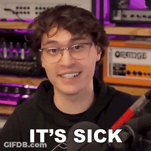 Man With Glasses Says It's Sick GIF