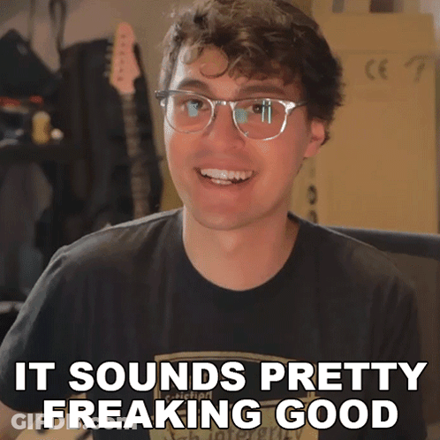 Man With Glasses Says It Sounds Pretty Freaking Good GIF