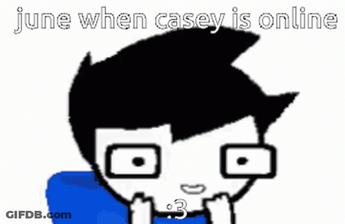 Man With Glasses Says June When Casey Is Online GIF