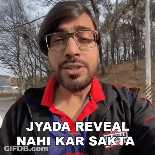 Man With Glasses Says Jyada Reveal Nahi Kar Sakta GIF