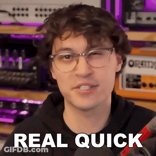 Man With Glasses Says Real Quick GIF