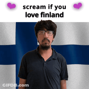 Man With Glasses Says Scream If You Love Finland GIF