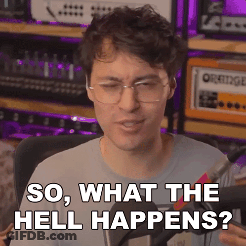 Man With Glasses Says So What The Hell Happens Holding Headphones GIF
