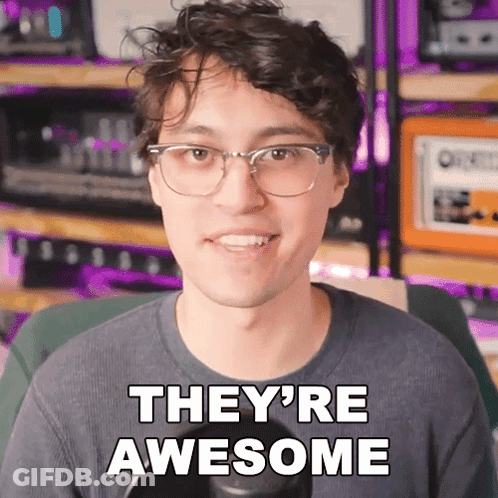 Man With Glasses Says They Are Awesome GIF