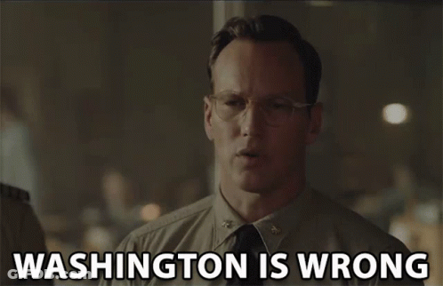 Man With Glasses Says Washington Is Wrong GIF