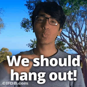 Man With Glasses Says We Should Hang Out GIF
