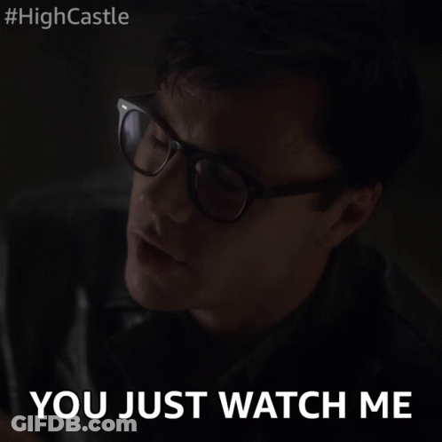 Man With Glasses Says You Just Watch Me In Dark Room GIF